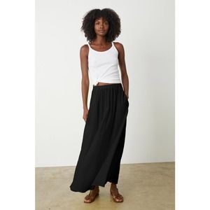 Velvet by Graham & Spencer Malaya Maxi Skirt w/ Pockets L